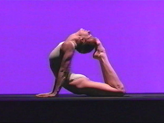 Artistic nude yoga exercises