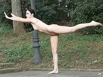 Nude yoga in public